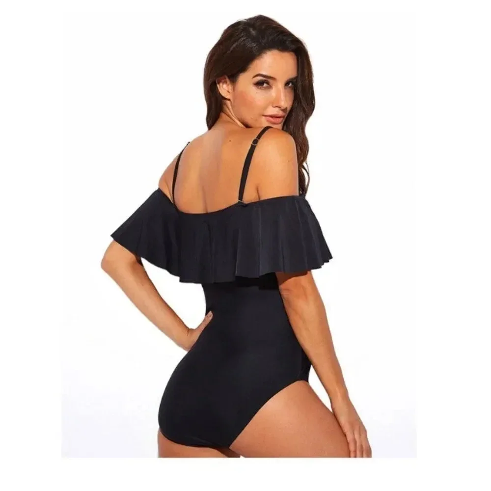 Jantzen 10 Off-The-Shoulder Tummy-Control One-Piec